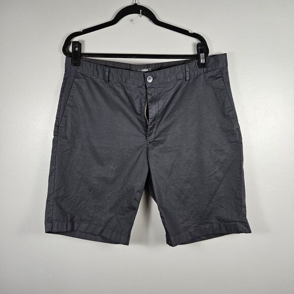 Alfani Mens Flat Front Stretch Chino Shorts Black Size 38 Slash Pockets - Picture 1 of 6